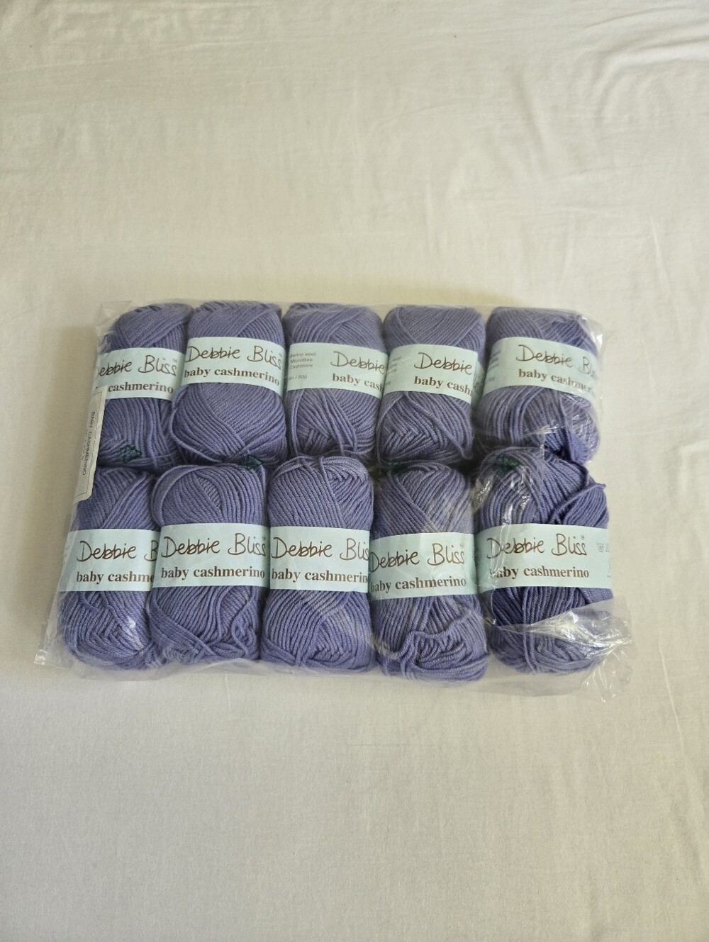 DEBBIE BLISS BABY CASHMERINO Lot of 10 Blue #340051 Wool  Cashmere Microfiber